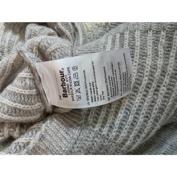 Barbour Grey Wool Poncho S - Picture 11 of 11